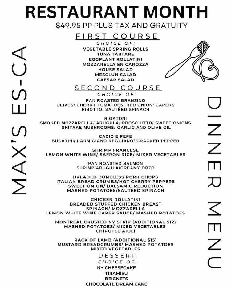 Best Italian Restaurant | Max's Esca | United States